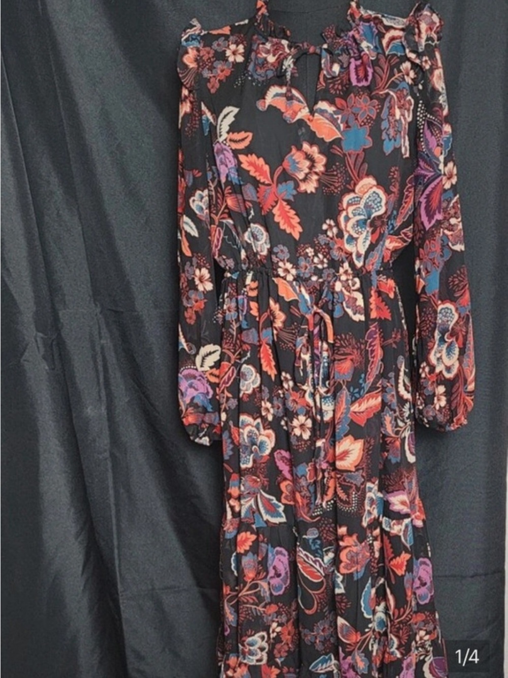 jcpenney Black Maxi Dress with Floral Paisley Print